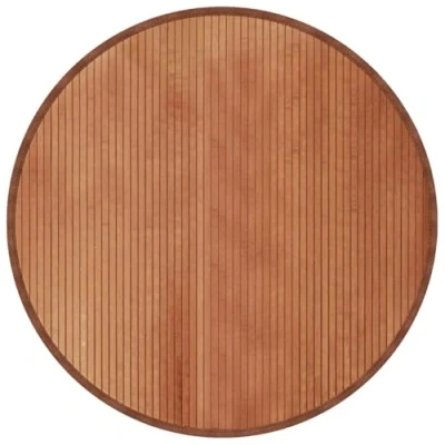 Afbeelding van vidaXL Vloerkleed rond 100 cm bamboe bruin
