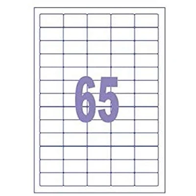 Afbeelding van Kangaro etiket inkjet/laser/kopieer 38,1x21,2mm 100 vel 65 stickers per K 3821