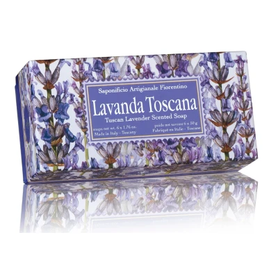 Afbeelding van Saponificio Artigianale Fiorentino Tuscan Lavender Scented Soap 6ST