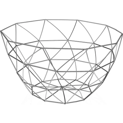 Afbeelding van Versa Fruitschaal Arco Grijs Staal (25 X 13,5 25 Cm)