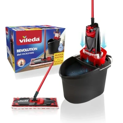 Afbeelding van Vileda Revolution mop/dweil set met emmer 2 in 1