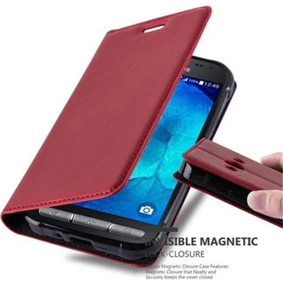Afbeelding van Cadorabo Hoesje geschikt voor Samsung Galaxy XCover 3 in APPEL ROOD Beschermhoes met magnetische sluiting, standfunctie en kaartvakje Book Case Cover Etui