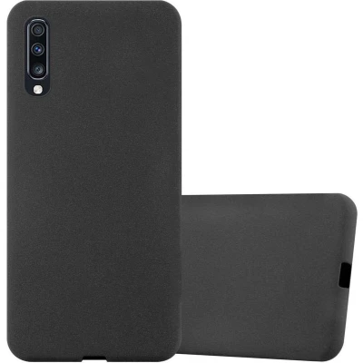 Afbeelding van Cadorabo Hoesje geschikt voor Samsung Galaxy A70 / A70s in FROST ZWART Beschermhoes gemaakt van flexibel TPU silicone Case Cover
