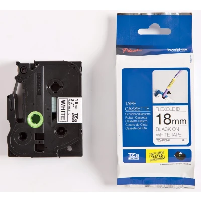 Afbeelding van Brother TZe FX241 Tape Zwart op wit (18 mm)