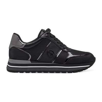 Afbeelding van Tamaris Sneakers laag, Dames, Maat: 38, Black Textiel