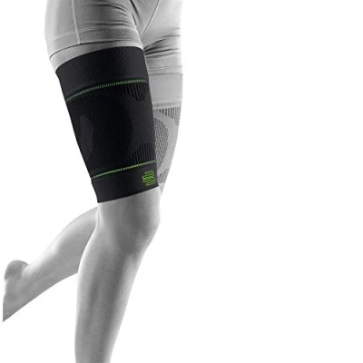 Afbeelding van Bauerfeind Sport Compressie Hamstringsleeve Compressiesleeve Bovenbeen Bovenbeenbrace Maat S Zwart Lange Kous