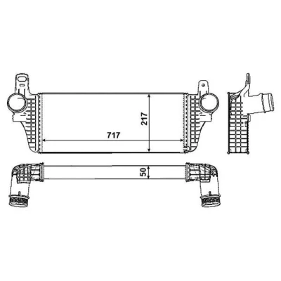 Afbeelding van NRF 30466 Intercooler VOLKSWAGEN: Transporter 5, 5 Bus, 6