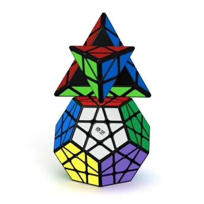 Afbeelding van Roxenda Speed Cube Set, Magic Set van Pyramide Megaminx Smooth Driehoek Pentagon Speedcube