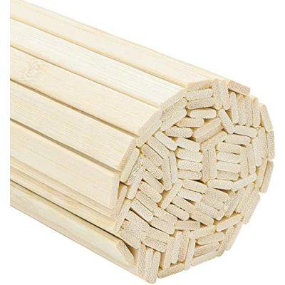 Afbeelding van Belle Vous Natuurlijk Extra Lange Bamboe Houten Hobby Stokjes (100 Pak) 40cm Sterke Strips Voor Projecten