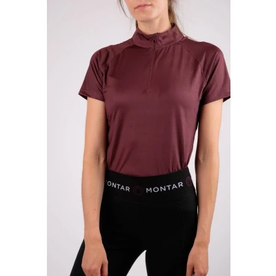 Afbeelding van Montar Poloshirt Honey Mesh Plum XS