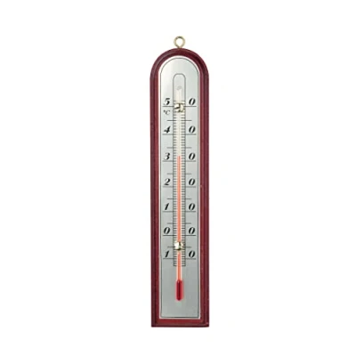 Afbeelding van VELAMP Luxe houten binnen en buitenthermometer 27cm