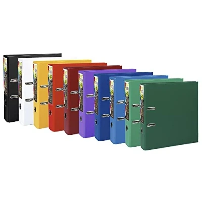 Afbeelding van Exacompta Doos met 10 A4 Maxi Prem &#039;Touch ordners rugbreedte 80 mm mechaniek Buitenafmetingen: 32 x 30 8 cm Formaat DIN verschillende kleuren