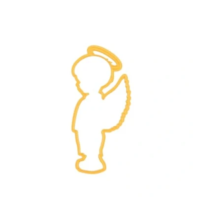 Afbeelding van Nellies Snellen Snijmal shape die angel boy SD073 kerstmis engel jongen