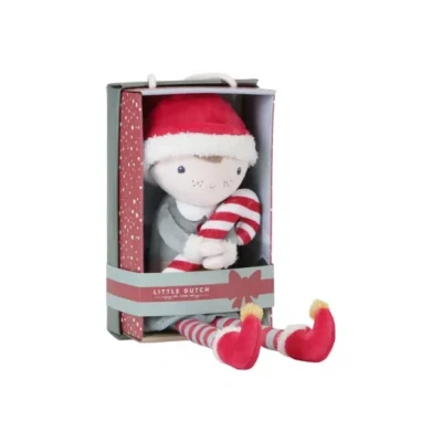 Afbeelding van Little Dutch Knuffelpop Kerst Jim 35cm