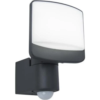 Afbeelding van LUTEC Sunshine wandlamp 1 lichts dondergrijs IP44 met sensor