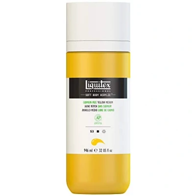 Afbeelding van Liquitex Professional Soft Body Acrylfles, middelgroot, 946 ml, cadmiumgeel