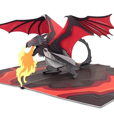 Afbeelding van papercrush® Draak pop upkaart, verjaardagskaart, speciale 3D verjaardagskaart voor kinderverjaardag, jongeren, met envelop