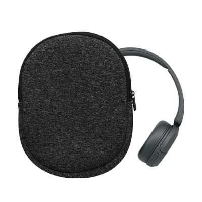 Afbeelding van kwmobile hoes geschikt voor Sony WH CH520 / CH510 22,5 x 17 cm Beschermhoes headset in antraciet wit Van neopreen