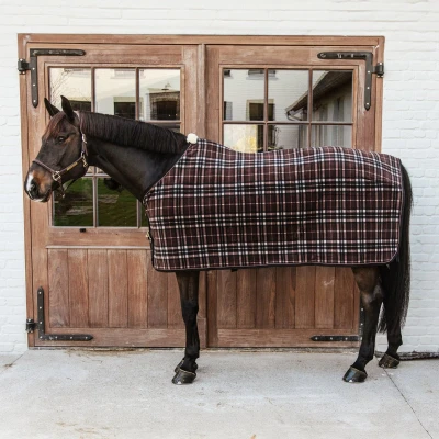 Afbeelding van Kentucky Horsewear Fleece Deken Geruit Bruin 145/195