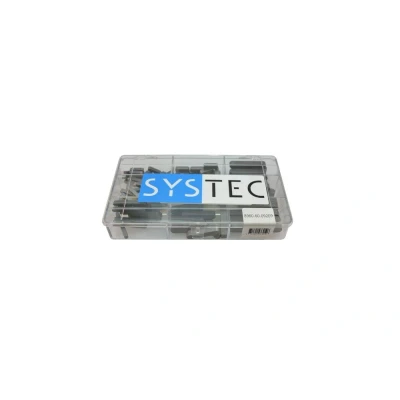 Afbeelding van SYSTEC assortimentsdoos inlegspieen blank staal 9 maten DIN 6885 ( 90 delig)