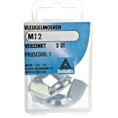 Afbeelding van Vleugelmoer m12 verz 3st Deltafix