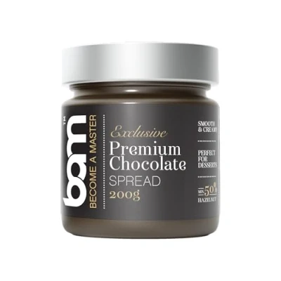 Afbeelding van BAM Premium Chocolate Spread, 200 gram, ten minste 50% piemont hazelnoten, desserts, romig en
