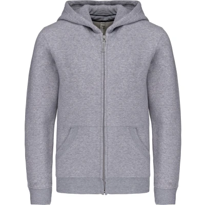Afbeelding van Kariban Kinder hooded sweater met rits K455 Oxford Grey