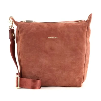 Afbeelding van MANDARINA DUCK Leren Schoudertas Mellow Velvet Crossover Saddle Terracotta