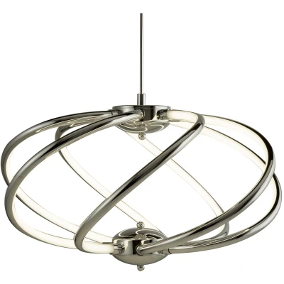 Afbeelding van Searchlight Bardot Hanglamp Ø 51 X 150 Cm 42W Dimbare LED Incl. Chroom En Wit