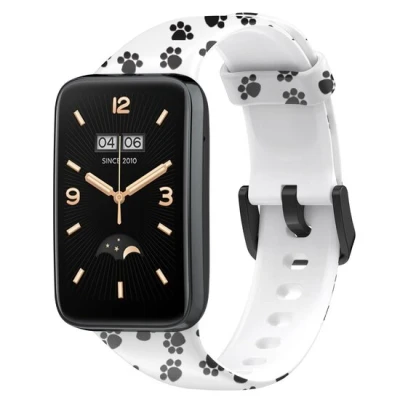 Afbeelding van Siliconen bandje met print Dierenpootjes Xiaomi Smart band 7 Pro
