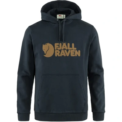 Afbeelding van Fjällräven Logo Hoodie Heren Dark Navy XXL Blauw Outdoor Trui