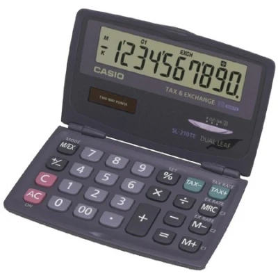 Image de Casio SL 210TE Calculatrice de poche 10 chiffres panneau solaire, pile