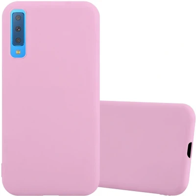 Afbeelding van Cadorabo Hoesje geschikt voor Samsung Galaxy A7 2018 in CANDY ROZE Beschermhoes gemaakt van flexibel TPU silicone Case Cover