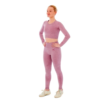 Afbeelding van Xtreme Sportswear Dames Sportset Sportlegging + Sport Croptop Roze S