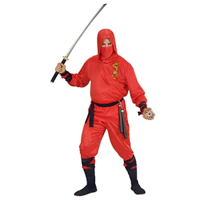 Afbeelding van Widmann Ninja &amp; Samurai Kostuum Japanse Rode Draak Rood Large Carnavalskleding Verkleedkleding