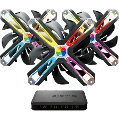 Afbeelding van Zalman ZM SF120A3 ARGB Triple Pack inkl. Controller PC ventilator RGB (b x h d) 120 26 mm
