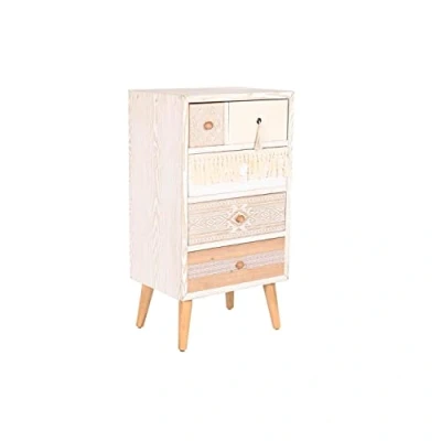 Afbeelding van Ladenkast DKD Home Decor Spar Natuurlijk Katoen Wit (48 x 35 89 cm)
