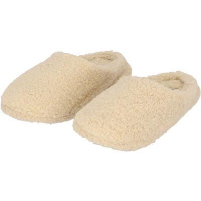 Afbeelding van Apollo Pantoffels dames Beige Teddy Wol maat 41/42 Sloffen 41