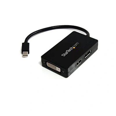 Image de StarTech.com Travel A/V adapter 3 in 1 mDP to DP DVI or HDMI converter adaptateur vidéo DisplayPort / 15 cm