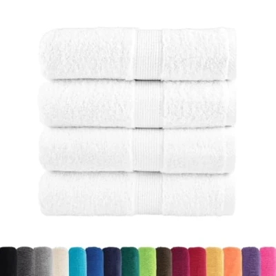 Afbeelding van vidaXL Gastendoekjes SOLUND 4 st 600 g/m² 30x50 cm wit