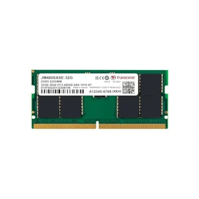 Afbeelding van Transcend JM4800ASE 32G JetRam DDR5, 32GB, SO DIMM, 4800 Mhz, 2Rx8, 2Gx8, CL40, 1.1V
