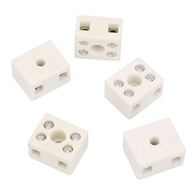 Afbeelding van Keramische aansluitblok, Domino Hoge Temperatuur, Connectoren Porselein, Elektrische Porselein Terminal Blocks Draad Kabel, Temperatuur Bestand Connector