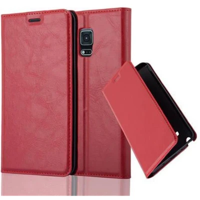 Afbeelding van Cadorabo Hoesje geschikt voor Samsung Galaxy NOTE EDGE in APPEL ROOD Beschermhoes met magnetische sluiting, standfunctie en kaartvakje Book Case Cover Etui