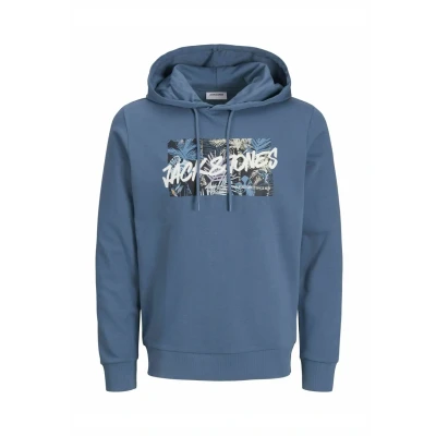 Afbeelding van Jack &amp; Jones Jjhawaii Shape Hoodie, Heren, Maat: XXL, Oceanview