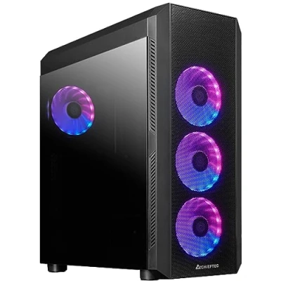 Afbeelding van Chieftec GL 04B OP, Midi Tower, PC, Zwart, ATX, micro Mini Koolstofstaal, Gehard glas, Gamen