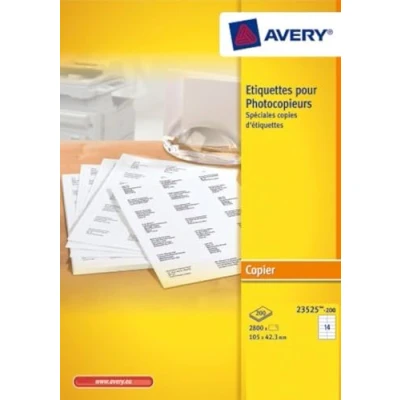 Afbeelding van Etiket Avery DP144 105x42mm wit 1400stuks