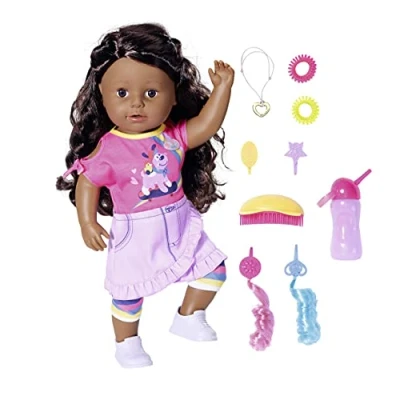 Afbeelding van BABY born Zus met Zwart Haar Babypop 43 cm