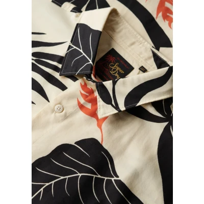 Afbeelding van Superdry Hawaiian BOX FIT Overhemd, Heren, Maat: Small, Silhouette off white