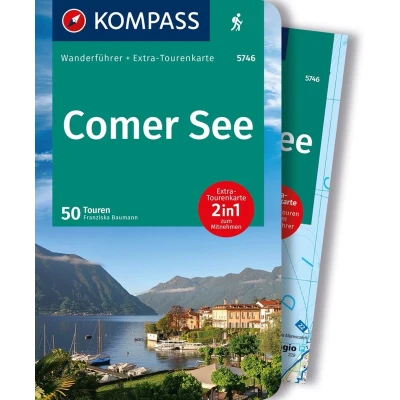 Afbeelding van KOMPASS Wanderführer Comer See, 50 Touren mit Extra Tourenkarte