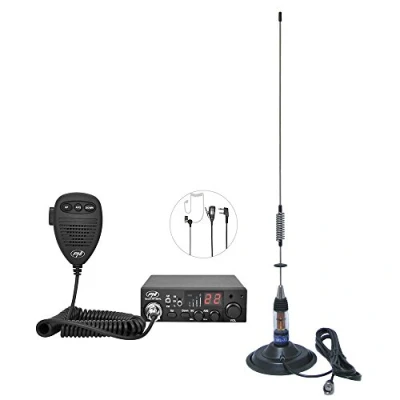 Afbeelding van PNI Escort Hp 8001L ASQ CB ML70 antenne sigarettenaansteker en HS81L hoofdtelefoon inbegrepen